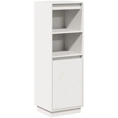 Image of vidaXL Highboard White 37x34x110 cm Solid Wood Pine