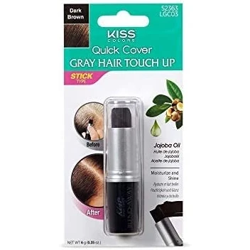 Image of Kiss Colors Quick Cover Gray Hair Touch Up Dark Brown