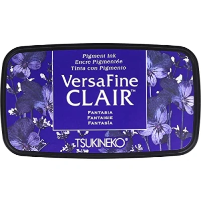 Image of Tsukineko VF CLA 102 Fantasia Versafine Clair Ink Pad, Synthetic Material, Blue, 5.6 x 9.7 2.3 cm