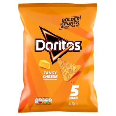 Image of Doritos Tangy Cheese Tortilla Chips Multipack Crisps 5x30g