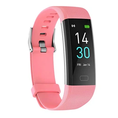 Image of Fitness Tracker Activity Smart Watch with Heart Rate Sleep Blood Pressure Monitor Step Calorie Counting IP68 Waterproof (Pink)