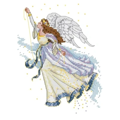 Image of Awesocrafts Cross Stitch Stamped Kits Butterfly Fairy Easy Patterns Stitching Embroidery Needlework Kit Supplies