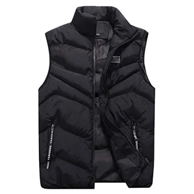 Image of Mens Padded Gilet Bodywarmer Ultralight Sleeveless Vest Black M