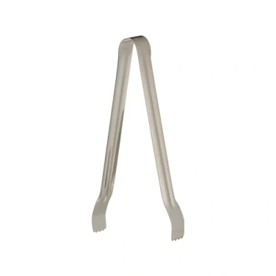 Image of Viners Barware Brushed Silver Stainless Steel Ice Tongs