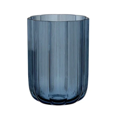 Image of Villeroy &amp; Boch Fleur Bleu vase 22.5 cm Blue, Dishwasher safe, Large table vase, Hand crafted, blown, Decorative Glass flower Tall homeware, Decoration,