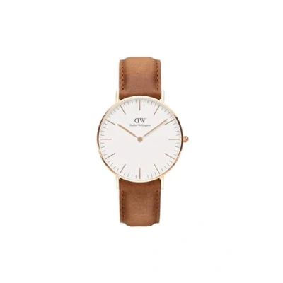 Image of Daniel Wellington Classic Durham, Brown/Silver Watch, 36mm, Leather, for Women and Men