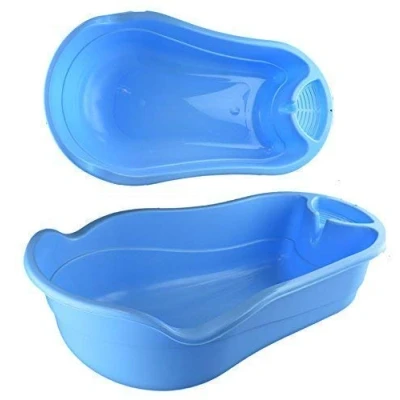 Image of Baby Bathtub Bath Suitable from Birth Till 2yrs Easy Support Soap Tray Available in Blue, White &amp; Pink (Pink)
