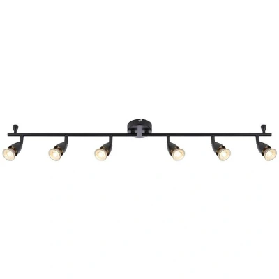 Image of Amalfi Ceiling Spotlight Bar 6 Light Matt Black Paint