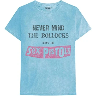 Image of Sex Pistols T Shirt Never Mind The B***ks Distressed Official Unisex Blue L
