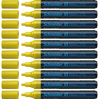Image of Schneider Paint Marker Maxx 270燫ound Tip 1 3爉m, able Yellow