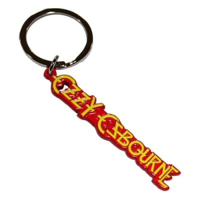 Image of Rock Off officially licensed products Ozzy Osbourne Logo Keyring Keychain One Size