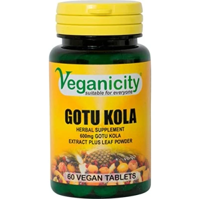Image of Veganicity Gotu Kola 600mg : Women&#039;s Health Herbal Supplement 60 Tablets, in a Planet Friendly 99% Recycled Pot