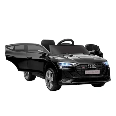 Image of HOMCOM Audi E tron Licensed 12V Kids Electric Ride On Car with Parental Remote Music Lights MP3 Suspension Wheels for 3 5 Years Black
