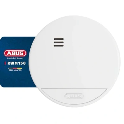Image of ABUS smoke detector RWM150 long life 10 year battery for living areas and VdS tested according to DIN EN 14604 85 dB loud alarm white