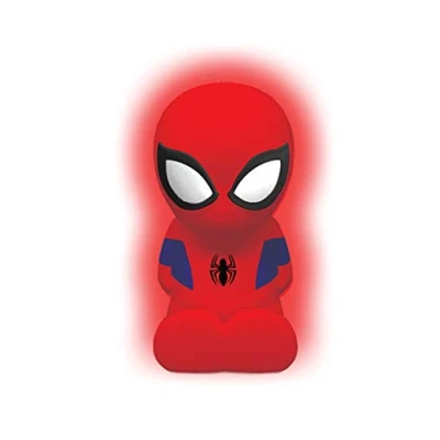 Image of Lexibook Spider Man Color NightLight for Children&#039;s Room, Change, Smooth Light, Battery, Blue/Red, NLJ01SP