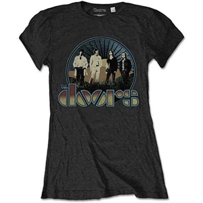 Image of Rock Off The Doors &#039;Vintage Field&#039; Womens Fitted T Shirt (Large) Black