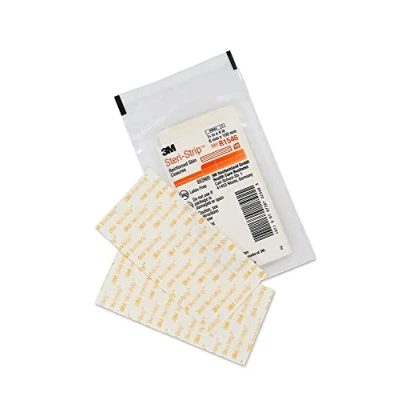 Image of 3M Steri Strip Reinforced Skin Closures, 6mm x 100mm, Pack of 10 Adhesive Strips