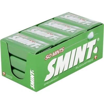 Image of Smint Sugar Free Mints, Spearmint Flavour 12 x 50 XXL Tins