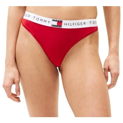 Image of Tommy Hilfiger Heritage Classic Thong Thong, Women&#039;s, Size: 6, Primary red