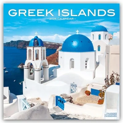 Image of Greek Islands 2025 Square Wall Calendar Travel ENGLISH EDITION: Original Avonside Kalender [Mehrsprachig] [Kalender]