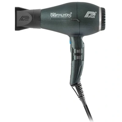 Image of Parlux Digitalyon Anthracite Digital Hair Dryer with Slim Straightening Nozzle for a Frizz Free Straight Look. Quiet 2 Speeds and 4 Temperatures Cold Air Button