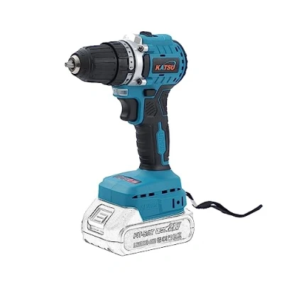 Image of KATSU FIT BAT 21V Brushless Cordless Drill Driver, 10mm Keyless Chuck, 2 Gear Speed and LED Light, Ideal for Home DIY Tasks, No Battery Charger 102360