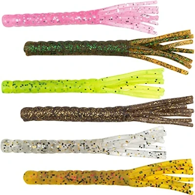 Image of Fox Rage Soft lure creature funky worm 2.75&quot; chartreuse UV x 8pcs
