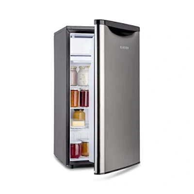 Image of KLARSTEIN Yummy Refrigerator with freezer compartment, refrigerant: R600a, 42 dB, 1 x wire shelf, including drip tray, 90 L, compartment: 8 liters, refrigerator: silver