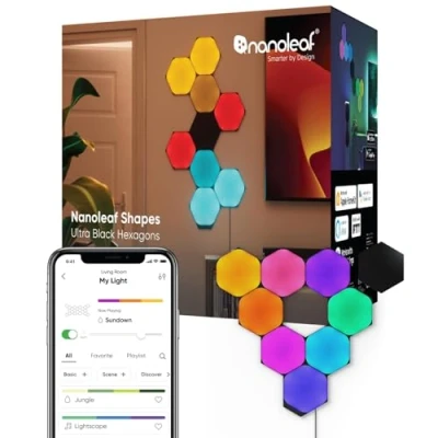 Image of nanoleaf Shapes Ultra Black Hexagons, Mehrfarbig (RGBW)