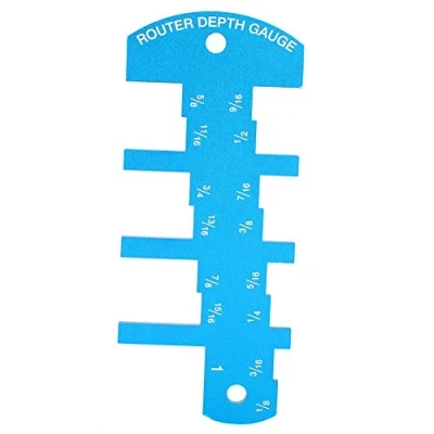 Image of Router Depth Gauge 2 x 4.7in Table Saw Depth‑Height Woodworking Gadget Measurement Height Limit Tools