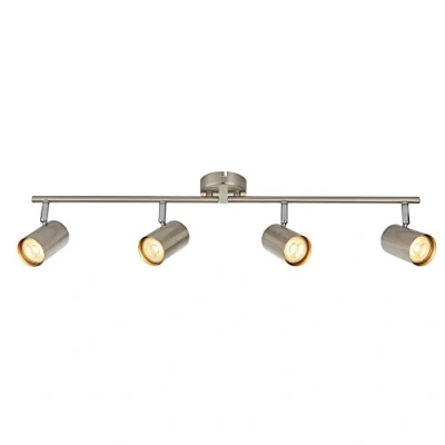 Image of Saxby Arezzo 7W Quad Satin Chrome Decorative Commercial Domestic Adjustable Spotlight Bar