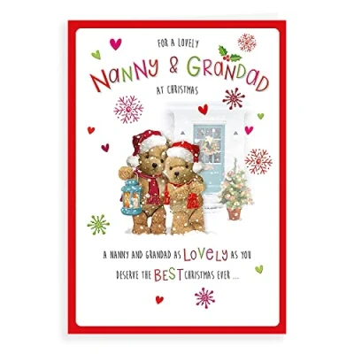 Image of Regal Publishing Character Christmas Card Nanny &amp; Grandad 9 x 6 inches, C85561