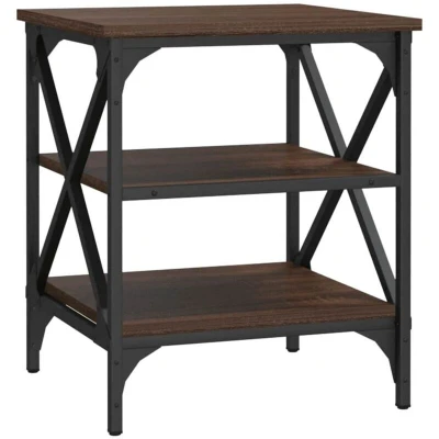 Image of vidaXL Side Table Brown Oak 40x42x50 cm Engineered Wood