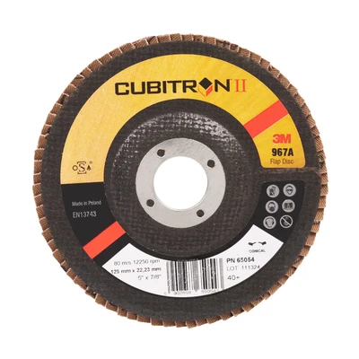 Image of 3M II Flap Disc 967A, 125 mm, 40+, Conical