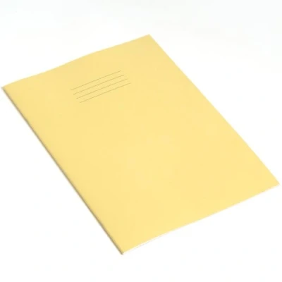 Image of Rhino, VPW024 25 2 Stationery Exercise Book A4 32 Page Top Half Blank &amp; Bottom 15mm Lined Yellow Learning Resources School Books Pack of 10