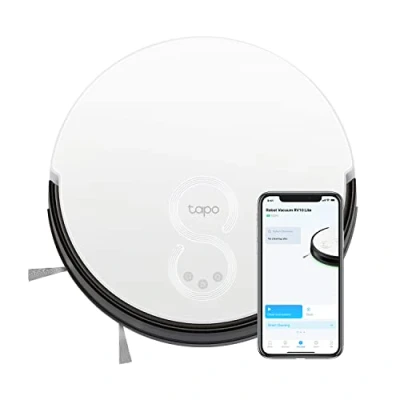 Image of TP Link Tapo Robot Vacuum Cleaner, 2000Pa Strong Suction, Self Charging Robotic Good for Hard Floors, Medium Pile Carpet and pet Hair, Works with Alexa &amp; Google Home(Tapo RV10 Lite)