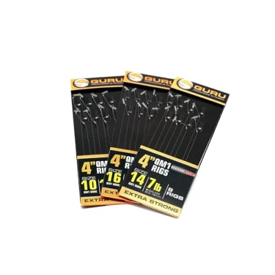 Image of Guru QM1 15&quot; Feeder Fishing Rigs On EVA Spool W/Speedstops: 16