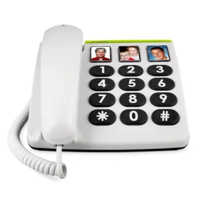 Image of Doro PhoneEasy 331ph Big Button Corded Telephone for Seniors (White)