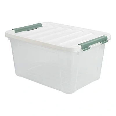 Image of Gloreen 20L Clear Storage Box with Lid, Multipurpose Plastic Container Handle