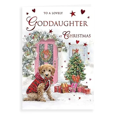 Image of Regal Publishing Traditional Christmas Card Goddaughter 9 x 6 inches, C85530