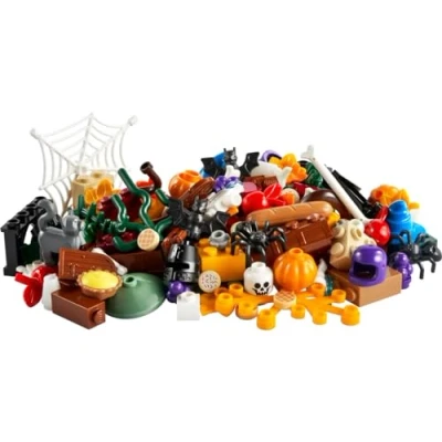 Image of LEGO 40608 6+ 118 Pieces Halloween Fun VIP Add On Pack Cool Polybag With Random Bricks and Including Spiders, Pumpkins, Bats Apples