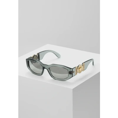 Image of Versace Biggie Unisex Sunglasses, Size: 53, Transparent grey
