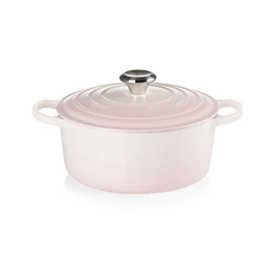 Image of Le Creuset Casserole Signature Shell Pink ø 24 cm / 4.2 Liter