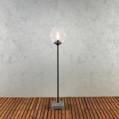 Image of Lodi Outdoor Modern Lounge Lantern Clear Globe, IP44