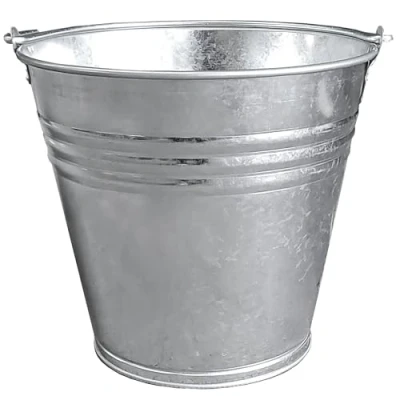 Image of 13L Metal Bucket Galvanised Heavy Duty Multipurpose with Handle for Hot Ash, Home, Garden, Bathroom, Garden Waste 13 Litre 3 Gallon