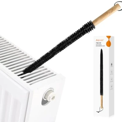 Image of Aieve Radiator Cleaner Brush, Brushes for Cleaning, Long Flexible Duster with Wood Handle (78CM)