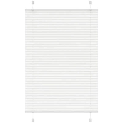 Image of vidaXL Pleated Blind White 90x100 cm Fabric Width 89.4 Polyester