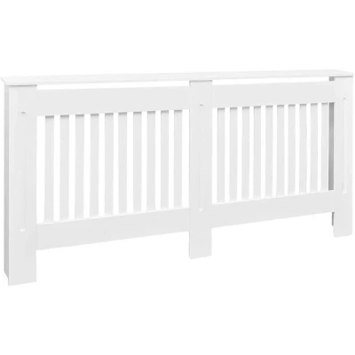 Image of vidaXL Radiator Cover White MDF 172 cm