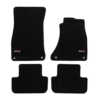 Image of Logo Tailored Black floor Car Mats for A4 B8 2008 2015 4pcs