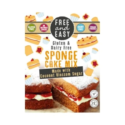 Image of Free and Easy Gluten &amp; Dairy Sponge Cake Mix, 350g